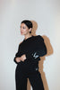 Black Off Shoulder Sweatshirt