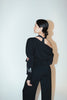 Black Off Shoulder Sweatshirt