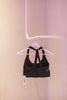 Black T-Back Bra in Diamond Compression