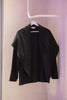 Black Knit Cocoon Cardigan in Interlock