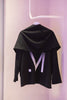 Black Knit Cocoon Cardigan in Interlock